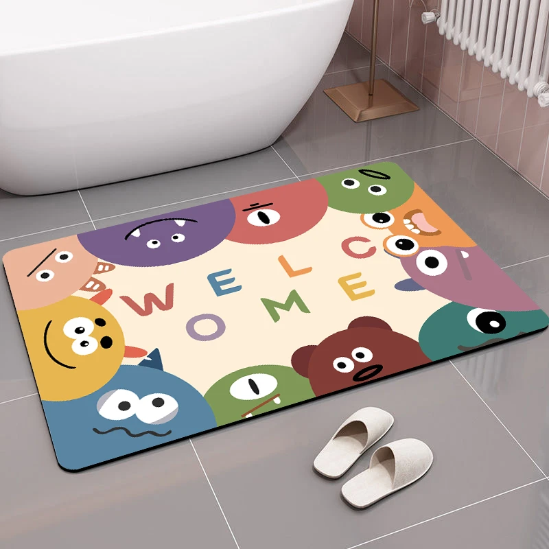 硅藻泥卫生间地垫浴室轻奢风地垫吸水耐脏防滑地垫家用吸水防滑垫