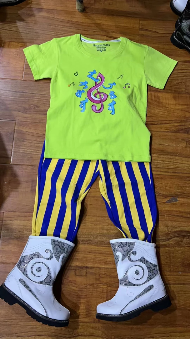 爱随民族运动儿童短袖套装童装