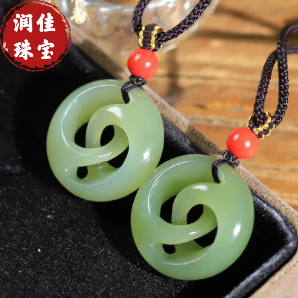 天然新疆和田玉晴水时来运转挂件路路通吊坠男女玉石玉坠时尚百搭