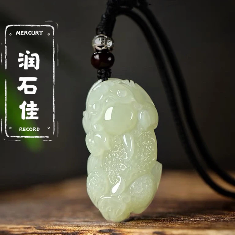 和田玉貔貅吊坠男女款项链玉石皮丘招财玉佩貔恘挂件玉坠手工雕刻
