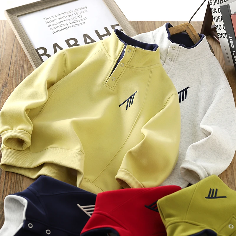 男童加厚卫衣冬装2024新款儿童帅气炸街加厚保暖打底衫上衣冬季潮