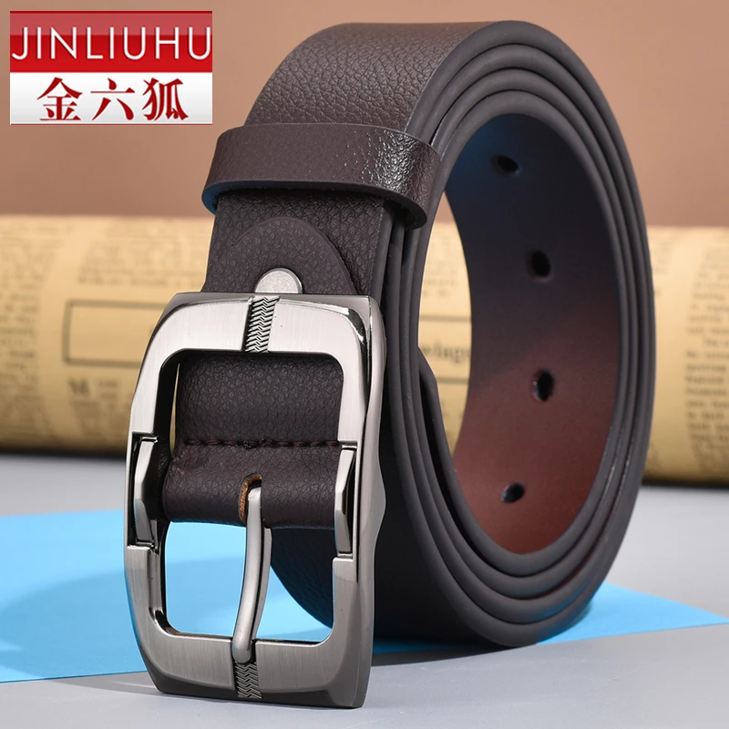 皮带女真皮咖啡色腰带女牛皮韩版休闲百搭针扣宽版牛仔裤带棕色潮