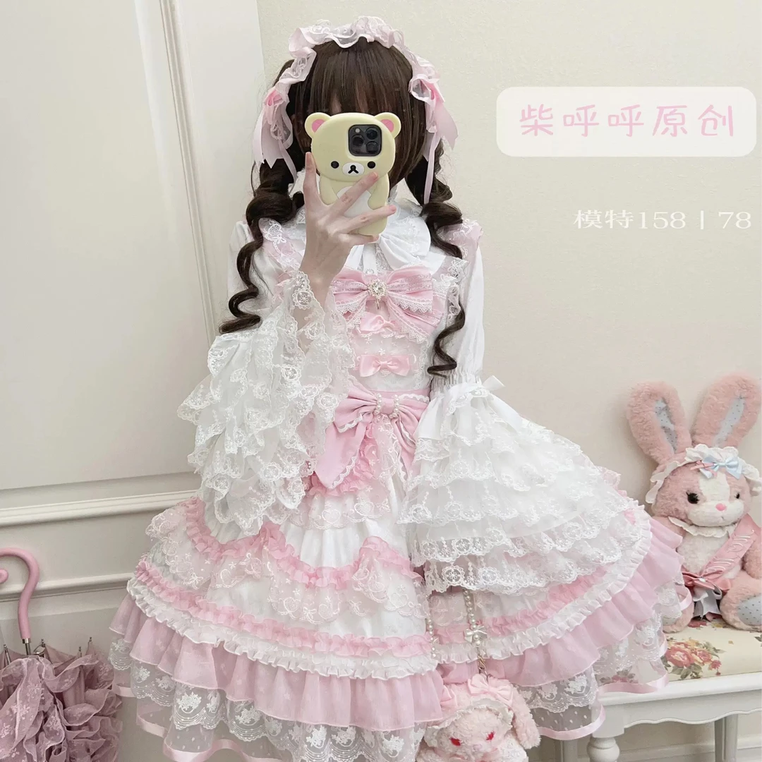 【甜心千层】原创洛丽塔新年lolita裙秋冬洋装重工华丽款连衣裙