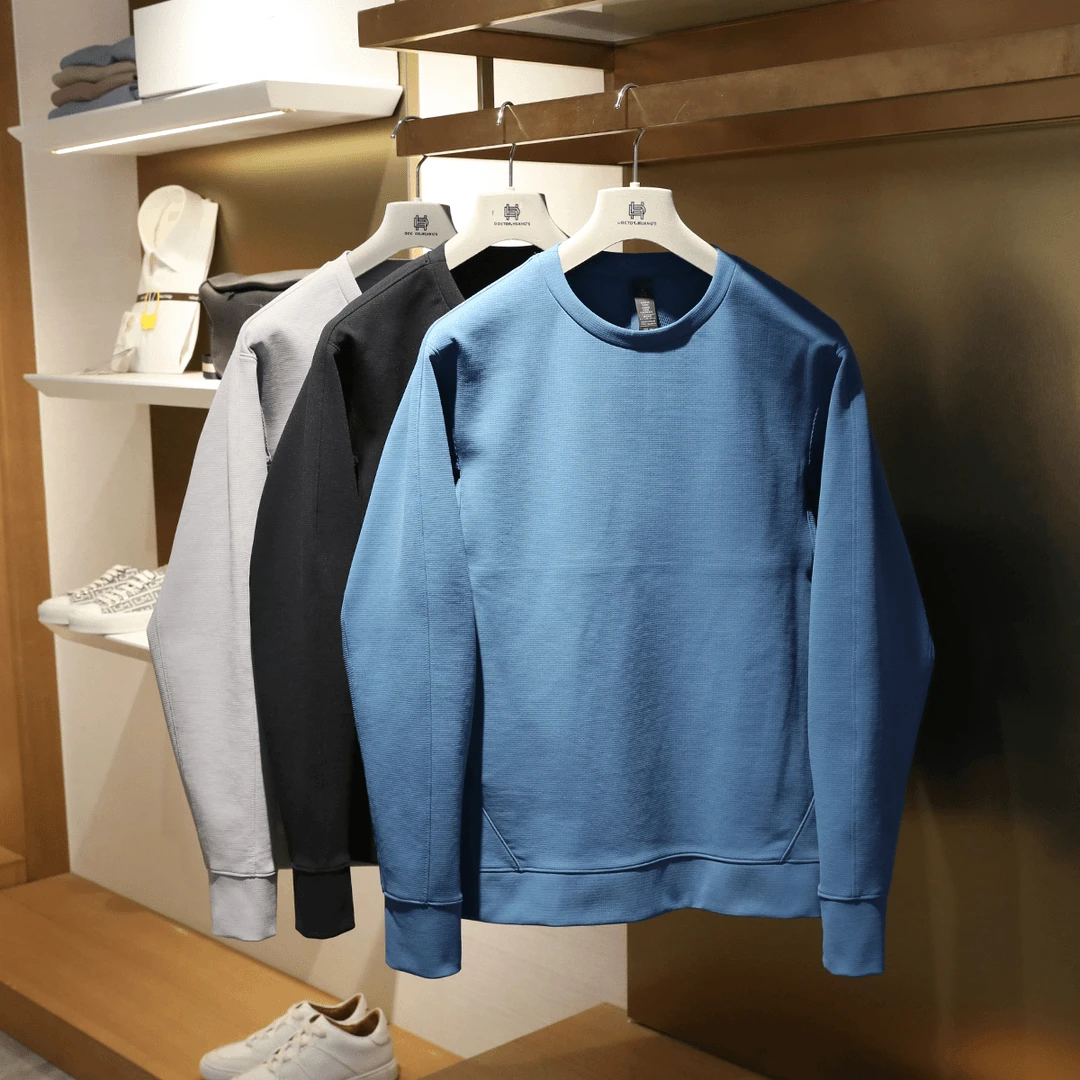 太有气质了！简约轻奢！春秋休闲运动卫衣男透气弹力户外上衣24015