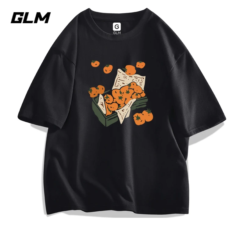 GLM短袖印花t恤男士夏季青少年新款潮流圆领透气宽松休闲上衣情侣