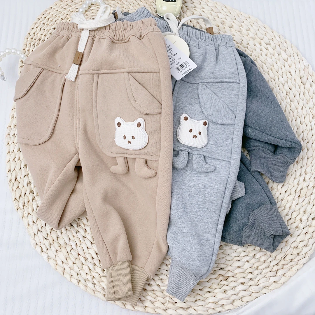 3320B初元素潮流男宝针织一体绒秋冬卫裤