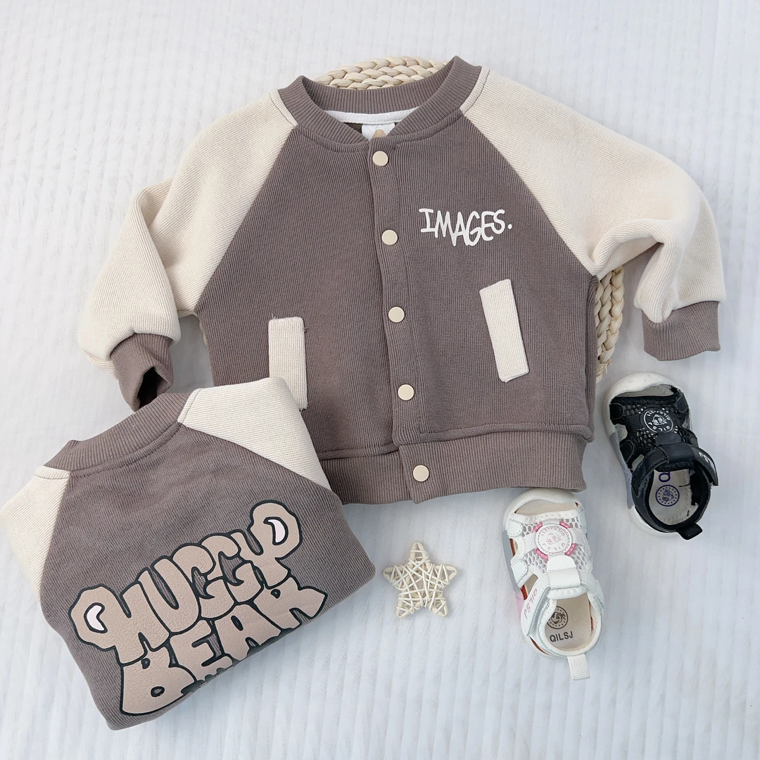 沐岸北北春秋男女宝棒球衣休闲儿童