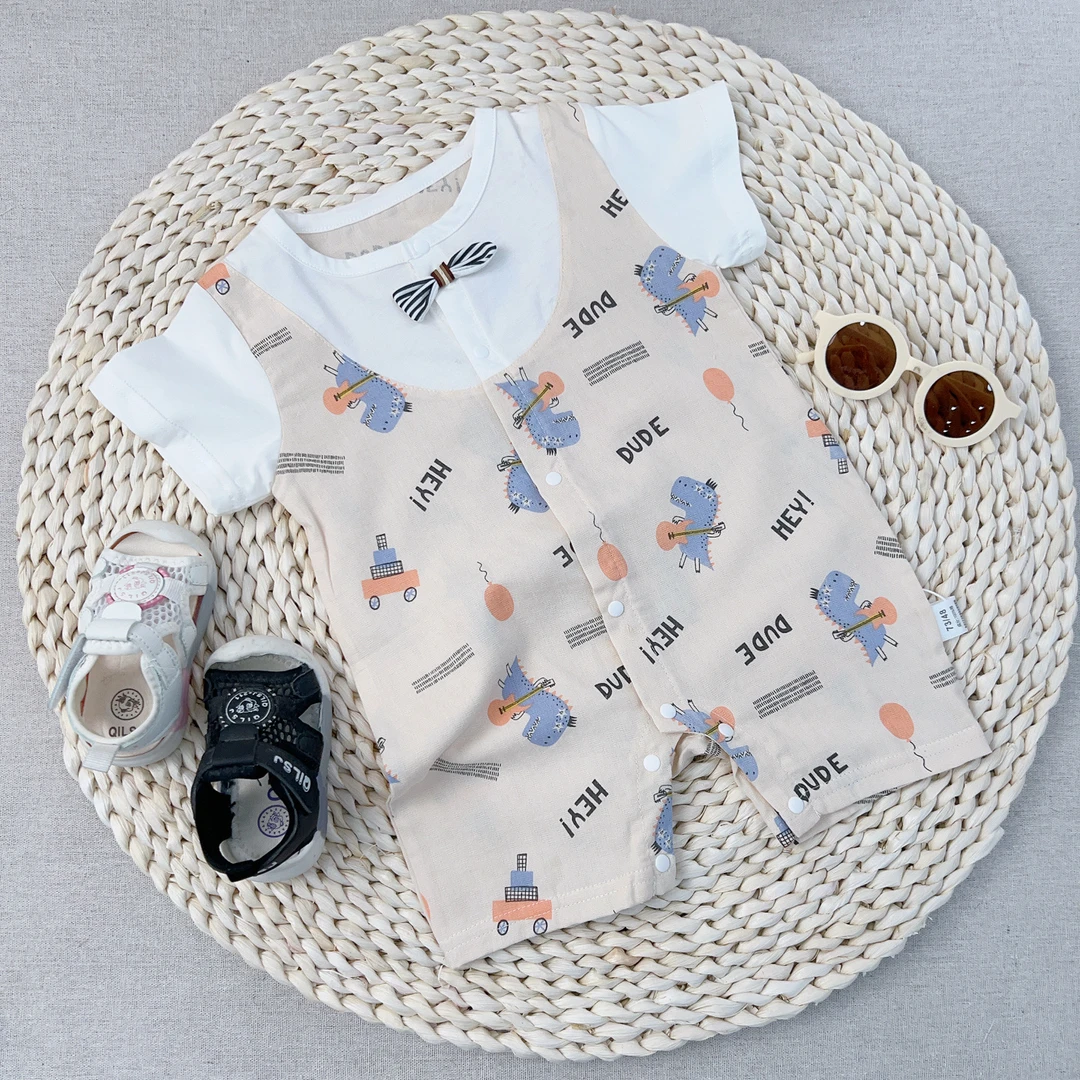 83066米奇皇子夏男宝短袖连体套婴幼儿（小龙人）