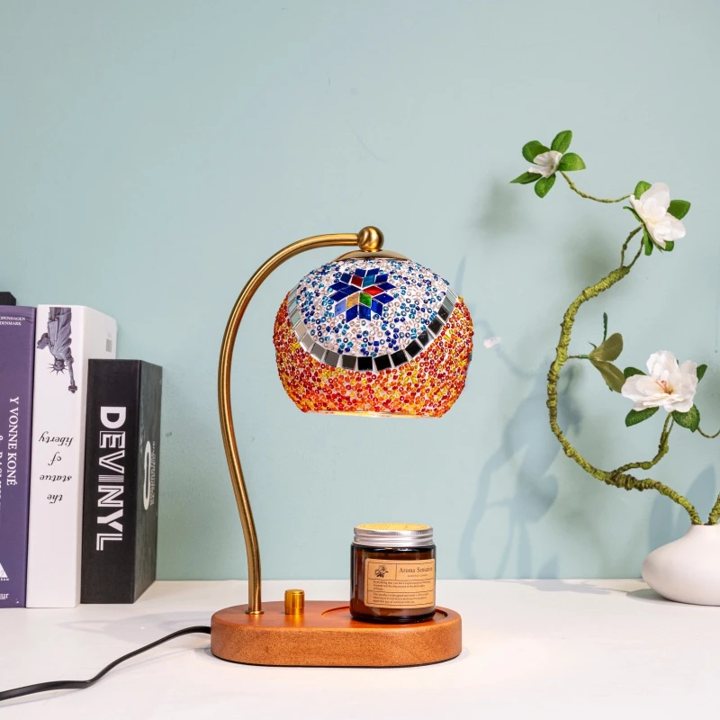 摩洛哥香薰融蜡灯婚礼小夜灯床头台灯无火香薰灯玻璃手工复古浪漫