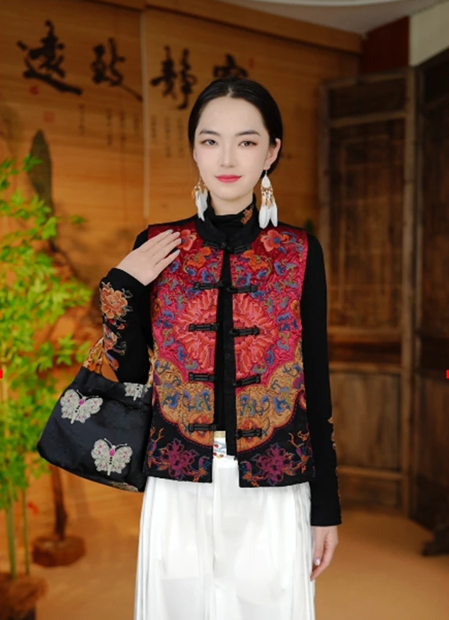 【锦绣】妮子高定新中式国风妈妈装锦绣多彩新中式百搭马夹