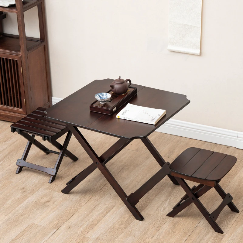 60大飞翼折叠桌小桌子小户型出租屋方形简易饭桌便携式网红户外用