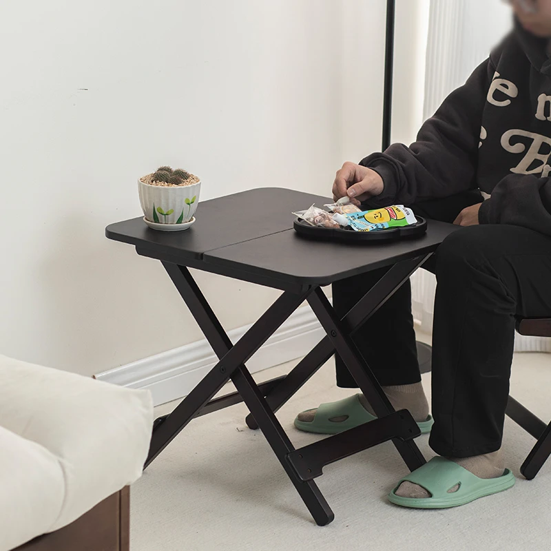 昆仑折叠桌子餐桌楠竹家用小饭桌写字桌户外便携简易方桌阳台摆摊