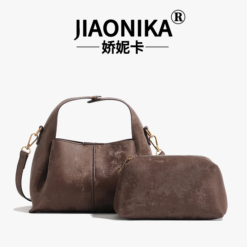 包包女2024新款手提单肩包小众设计师简约通勤百搭手拎斜挎包6177