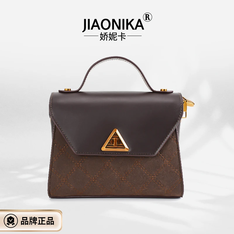 都市通勤包包2024新款高级感小众洋气百搭单肩斜挎手提小方包6171