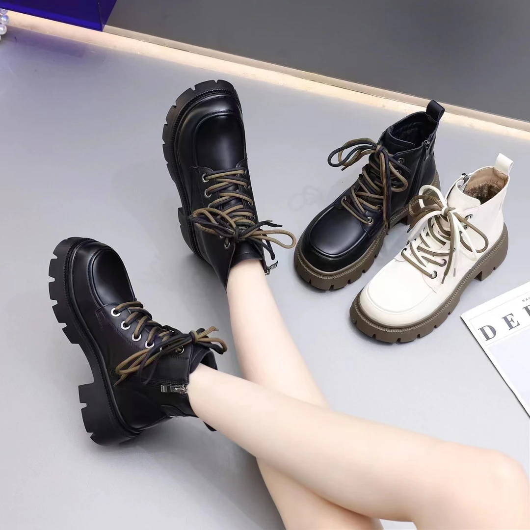 【断码特价】A13-7加绒厚底马丁靴