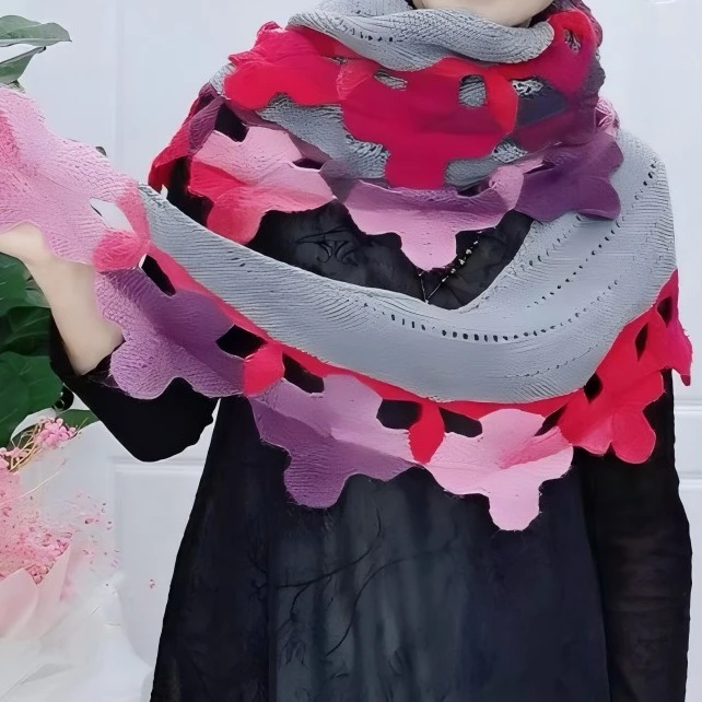 楚乔普罗旺斯披肩钩织视频教程