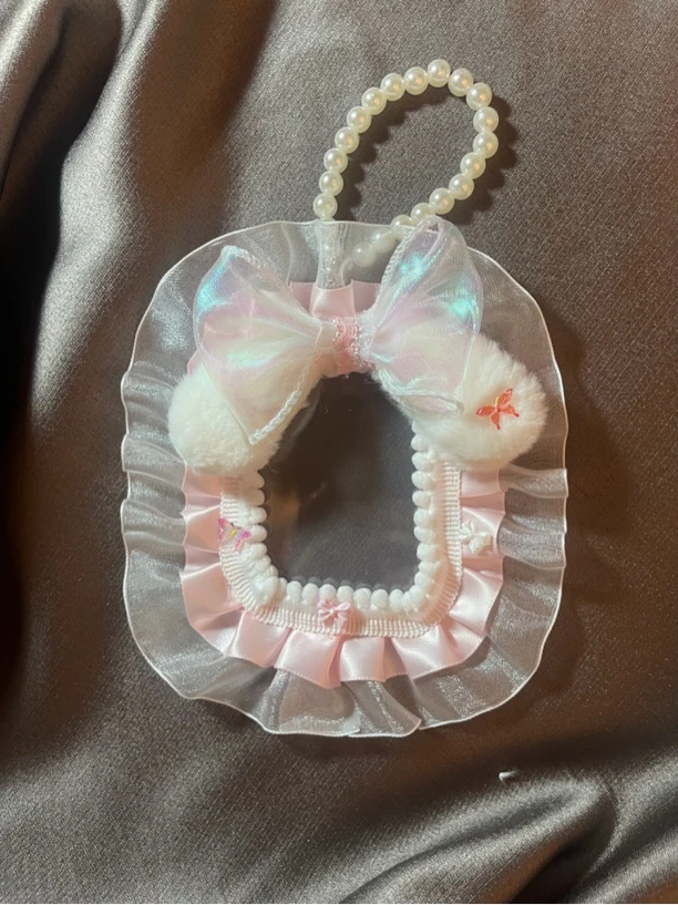 公主粉樱花粉冰透卡套成品 送珍珠挂链