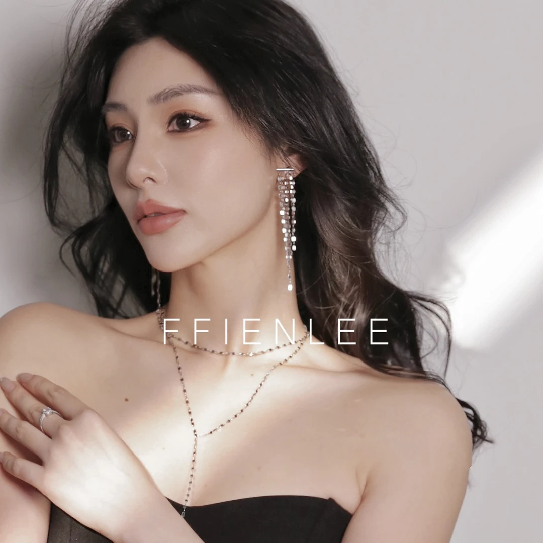 925银耳饰 <金属迷雾>纯银瓦片波纹流苏耳钉小众设计款轻奢聚会款