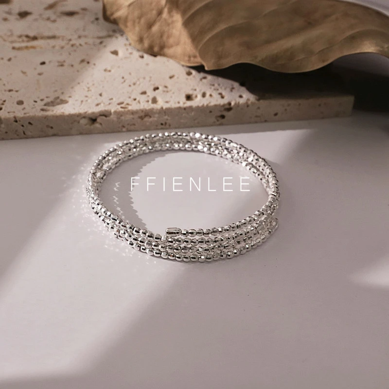 925银手镯 时尚气质三环手镯 约9克 YINSHOU10007