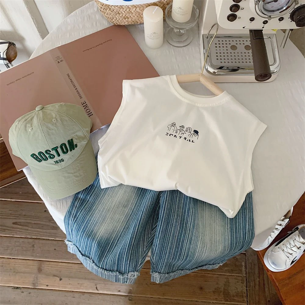 男童无袖纯棉小背心T恤夏装童装儿童宝宝薄款韩系夏季小童内穿潮