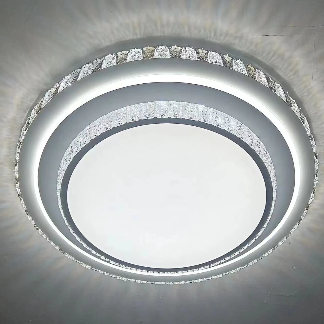 格利斯品牌 高档水晶灯智能语音灯现代led护眼简约卧室灯全屋灯具