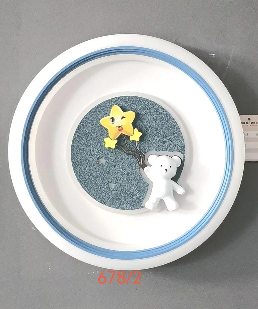 儿童卧室吸顶灯创意卡通小熊太空宇航员飞船主题男孩女孩房间灯具