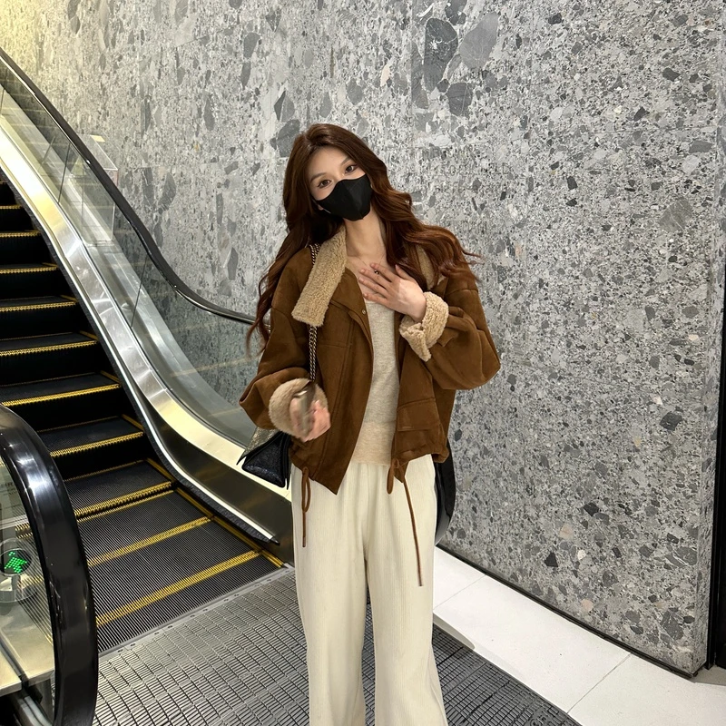 【哲妈宠粉】Liixu美拉德穿搭复古加厚短款外套女小个子24W157