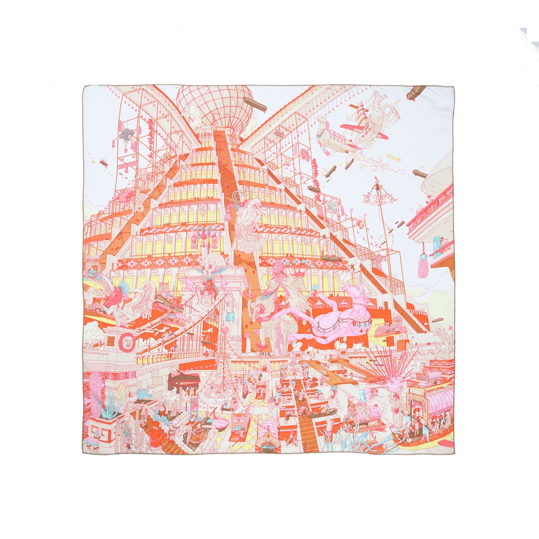99新 Hermes/爱马仕 【佳娴】 90X90 丝巾 方巾 印花 P214348975
