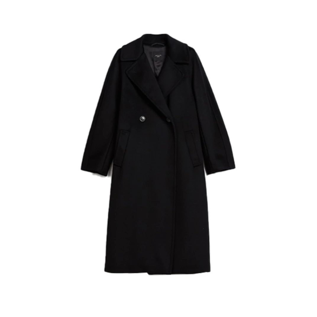 全新未使用 MaxMara 【佳娴】Resina 大衣 黑色TP007362
