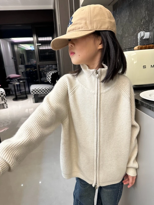 2024秋冬款男女童开衫毛衣洋气儿童毛衣