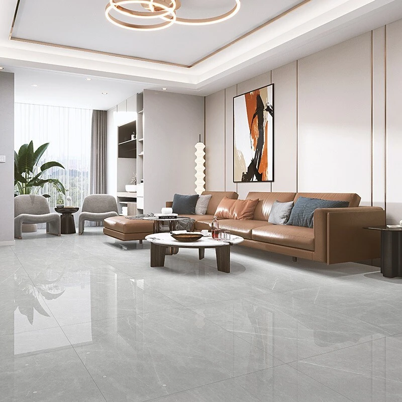 广东佛山瓷砖800x800地砖通体家装地板砖客厅灰色亮光面80x80防滑