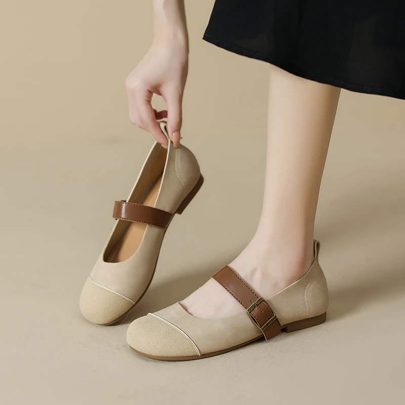 复古法式温柔浅口百搭玛丽珍单鞋女款2025爆款软底不累脚妈妈鞋女