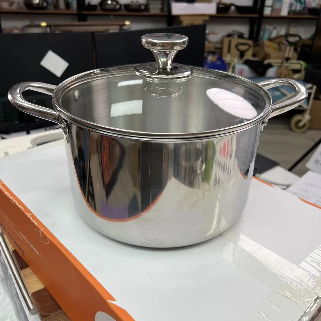 拉萨发货西藏包邮汤锅6L不锈钢家用小加厚电磁炉煤气灶专用大号