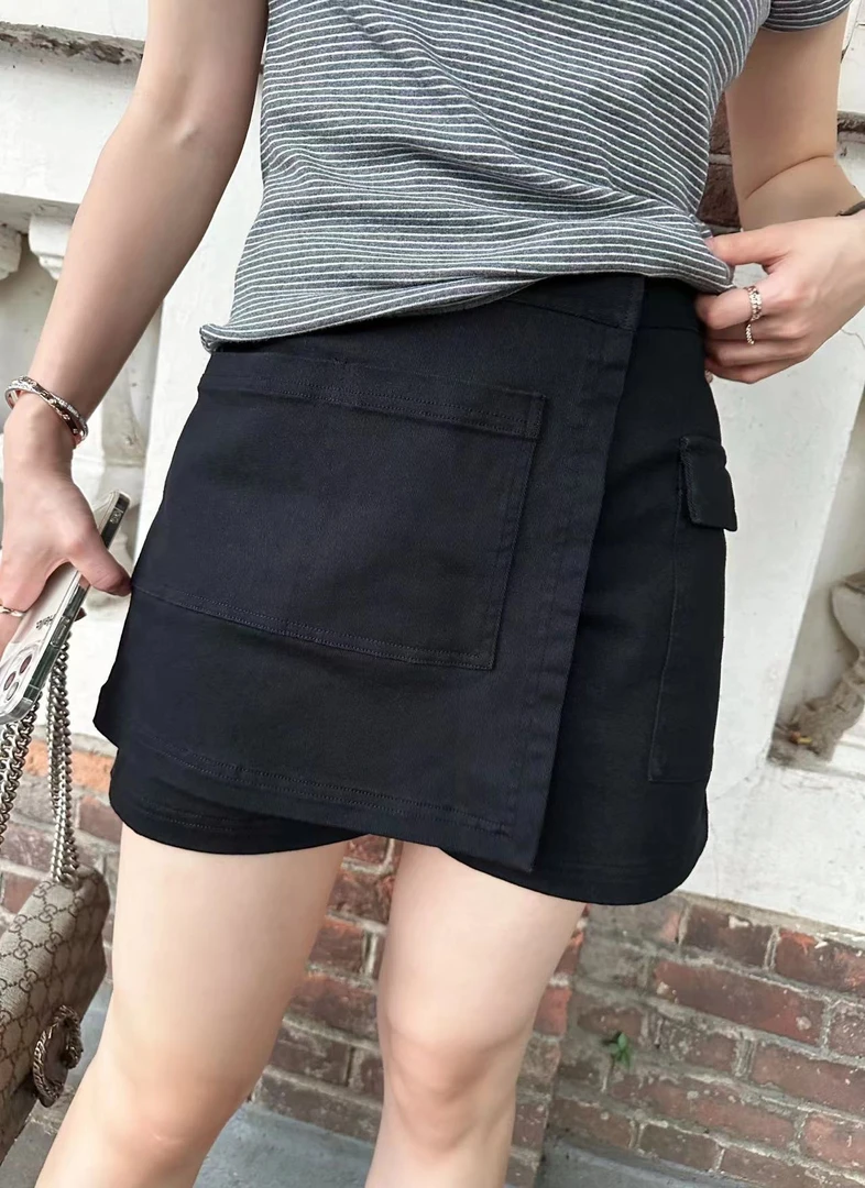 CC家新款不规则半身短裙裤时尚百搭显瘦半身裙98045#