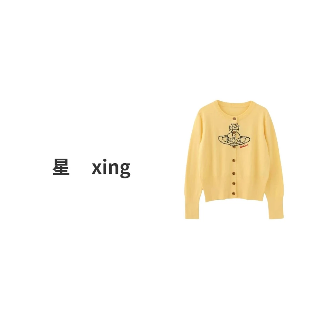 003秋冬时尚新款单排扣长袖圆领针织上衣10055