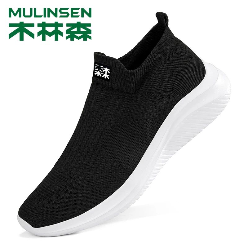 木林森正品夏季新款袜子鞋透气休闲运动鞋一脚蹬懒人网面鞋爸爸鞋