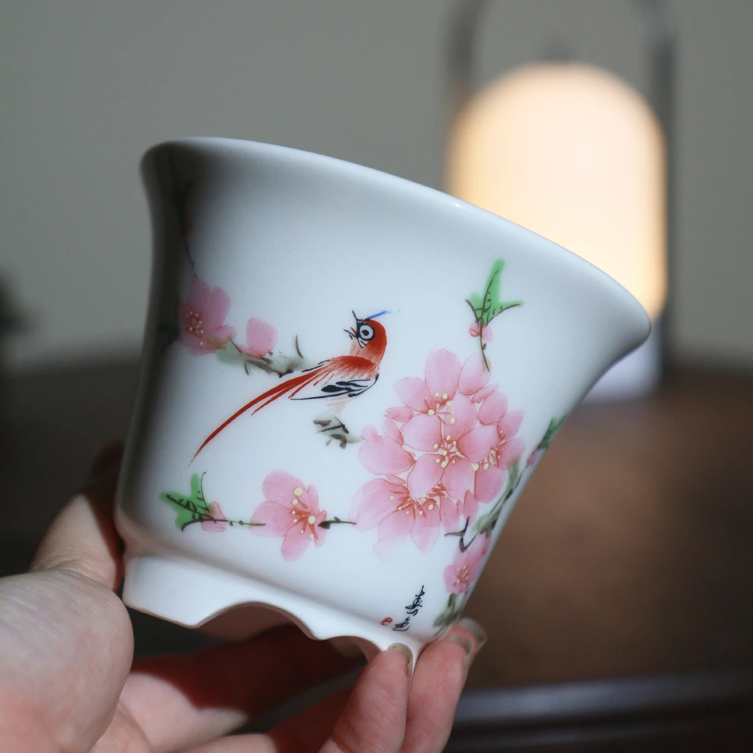 紫砂花盆星宇家精品陶瓷釉盆盆景盆贴画彩绘手绘手工盆白瓷盆