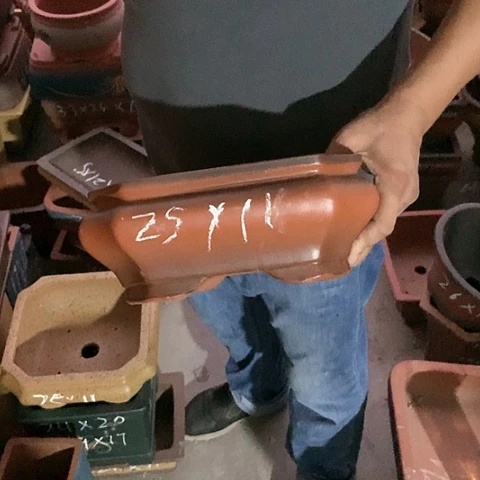 紫砂花盆手工制作