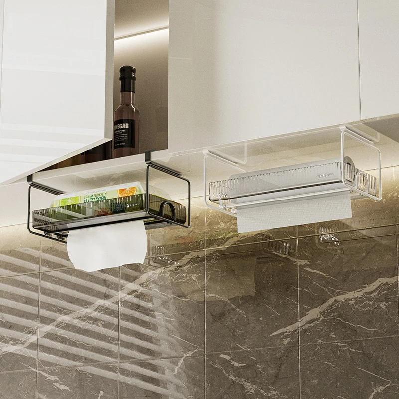 【哈乐熊】吊柜纸巾盒家用厨房卫生间悬挂收纳抽纸盒免打孔倒挂收纳