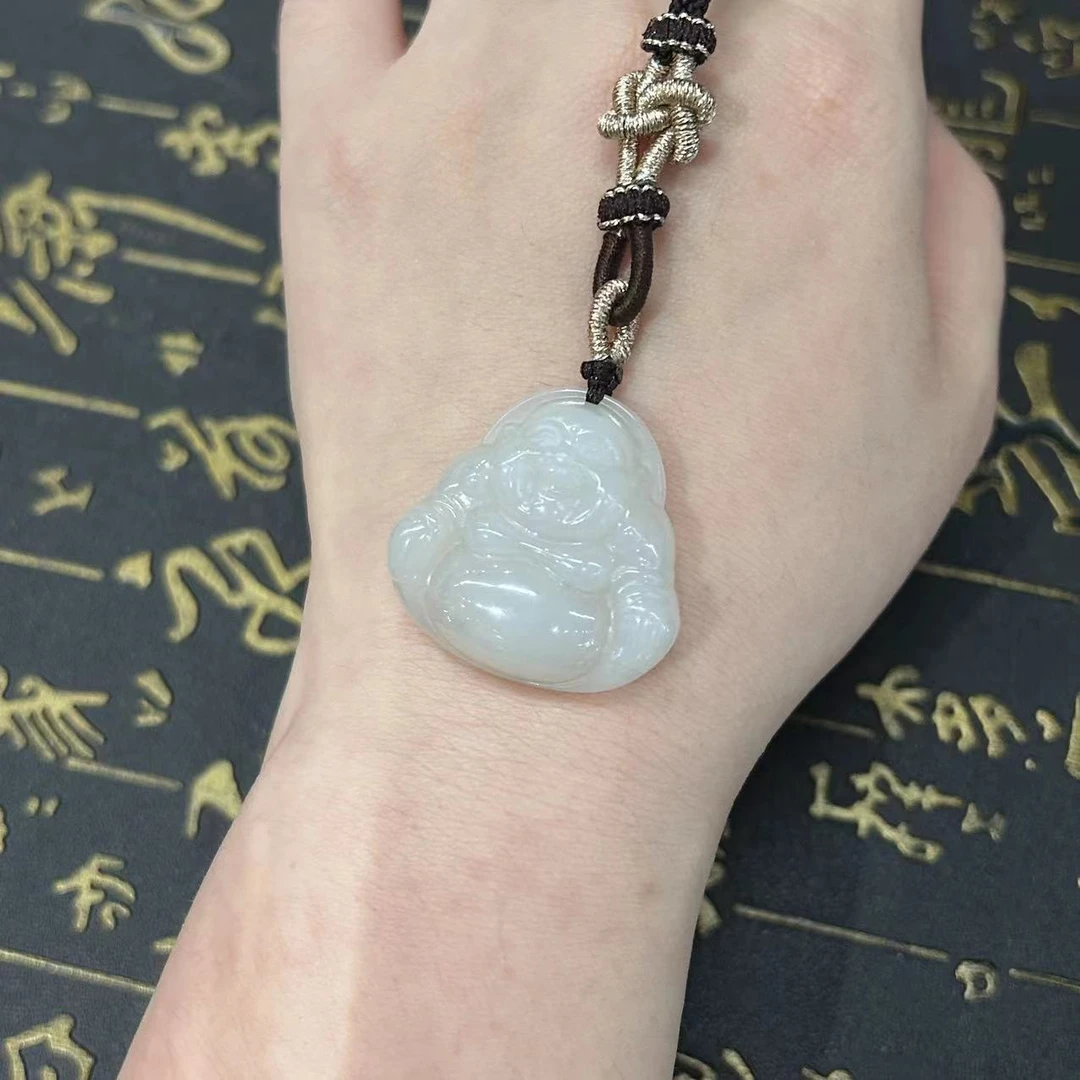 【三月同款】 天然和田玉 羊脂白玉 精美佛公 B11