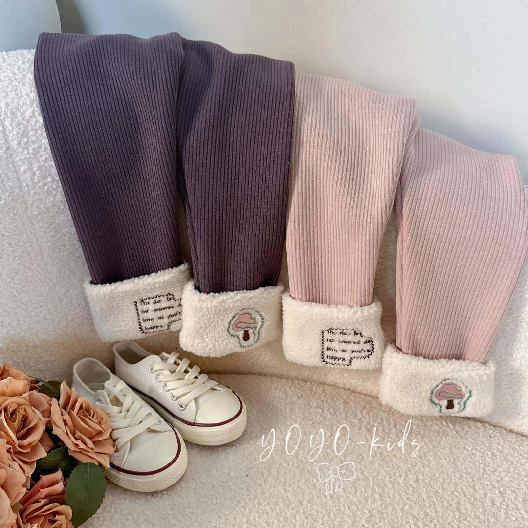 女童加厚版打底裤中小童韩版女孩穿搭百搭款2024弹力保暖打底裤