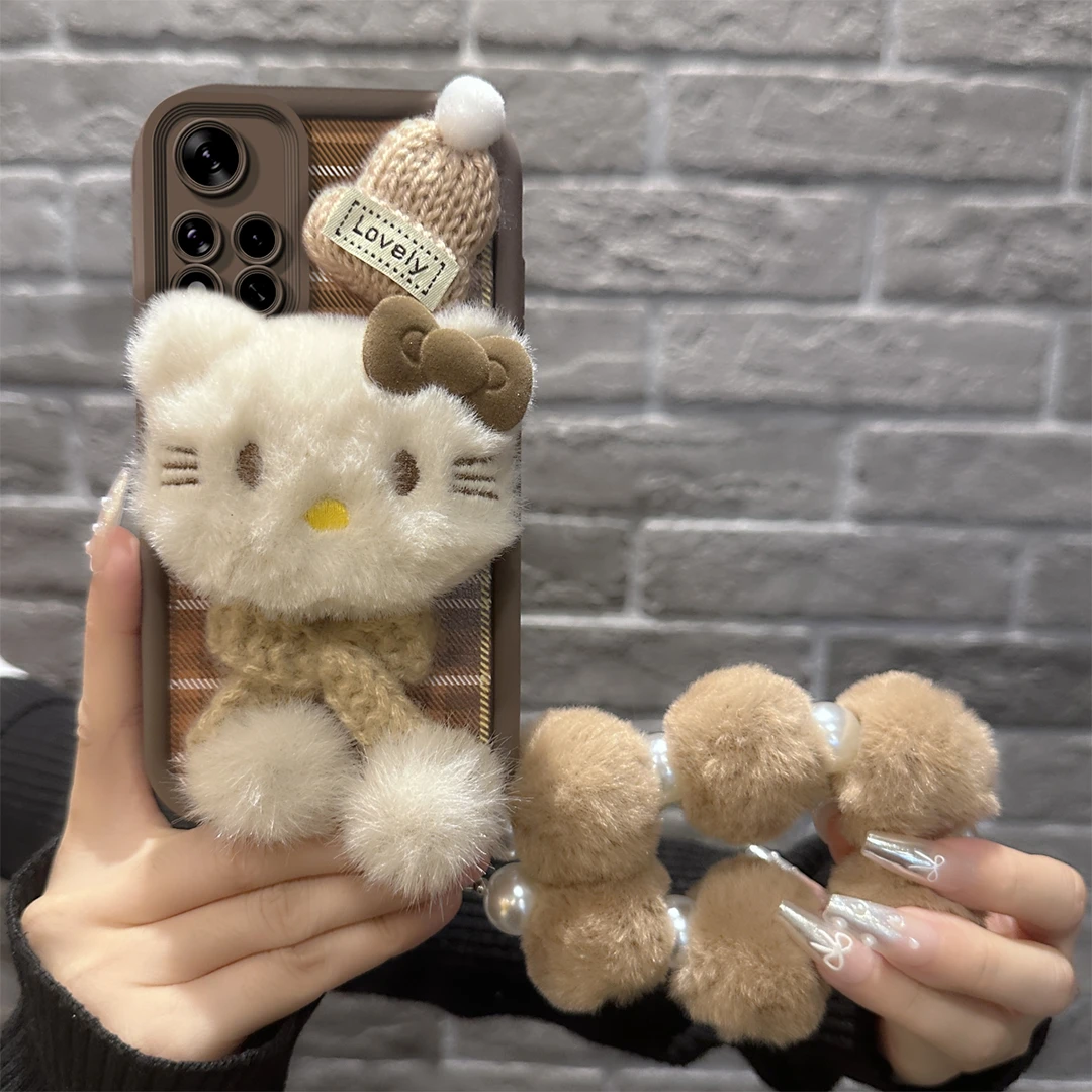 适用于【红米】Note11Pro/Pro+可爱毛绒凯蒂猫新款硅胶手机壳