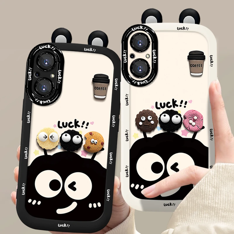 适用于【华为】Nova9SE幸运煤球可爱公仔新款硅胶防摔手机壳