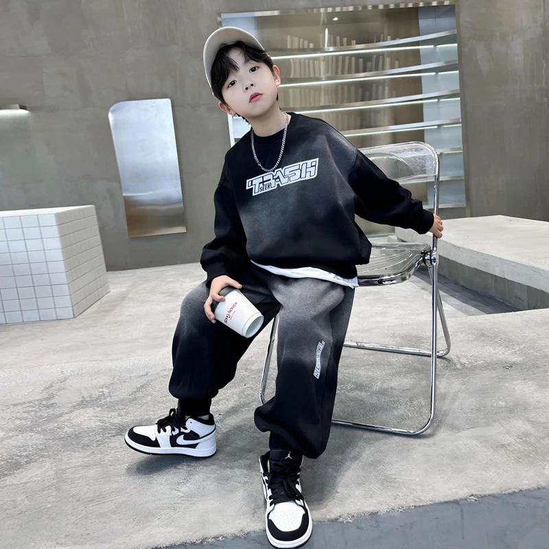 儿童装男童秋装卫衣套装新款爆款中大童春秋款男孩运动秋季帅气潮