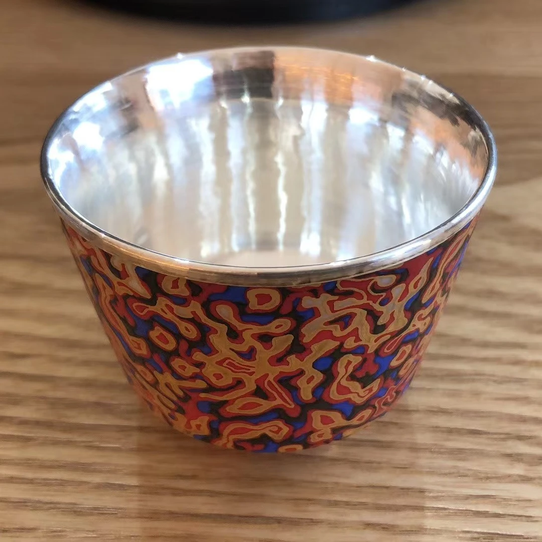 纯手工包制得瓷包银主人杯