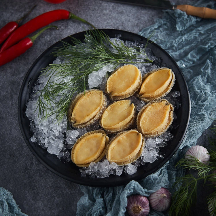 福建鲍鱼 活冻 去壳 去肚 包冰纯鲍鱼3包发货（净含量1100克左右）