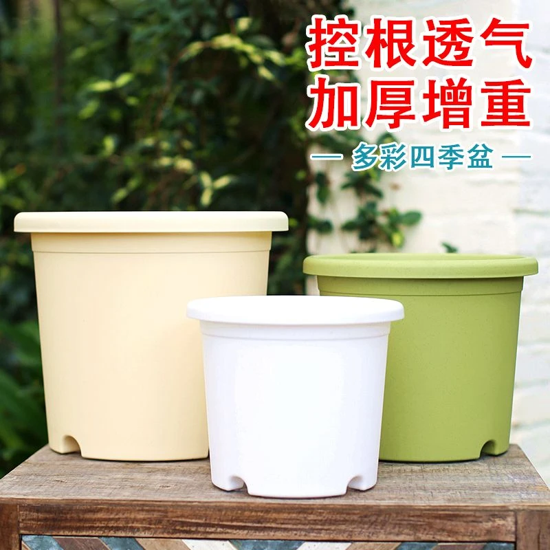 4号加厚四季花盆2个带托盘（口径25高20左右）