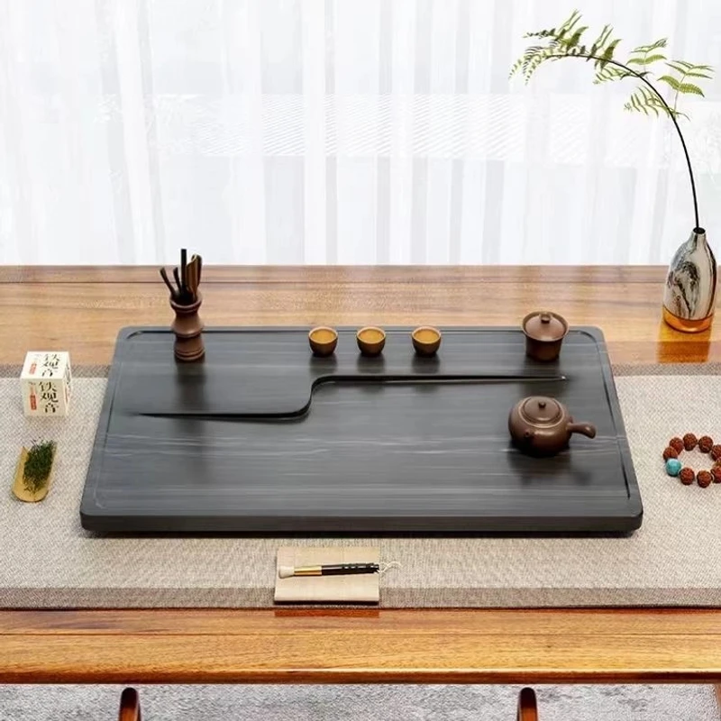 【大道至简】原石茶盘客厅天然整块家用办公茶室乌金石茶托盘干泡台