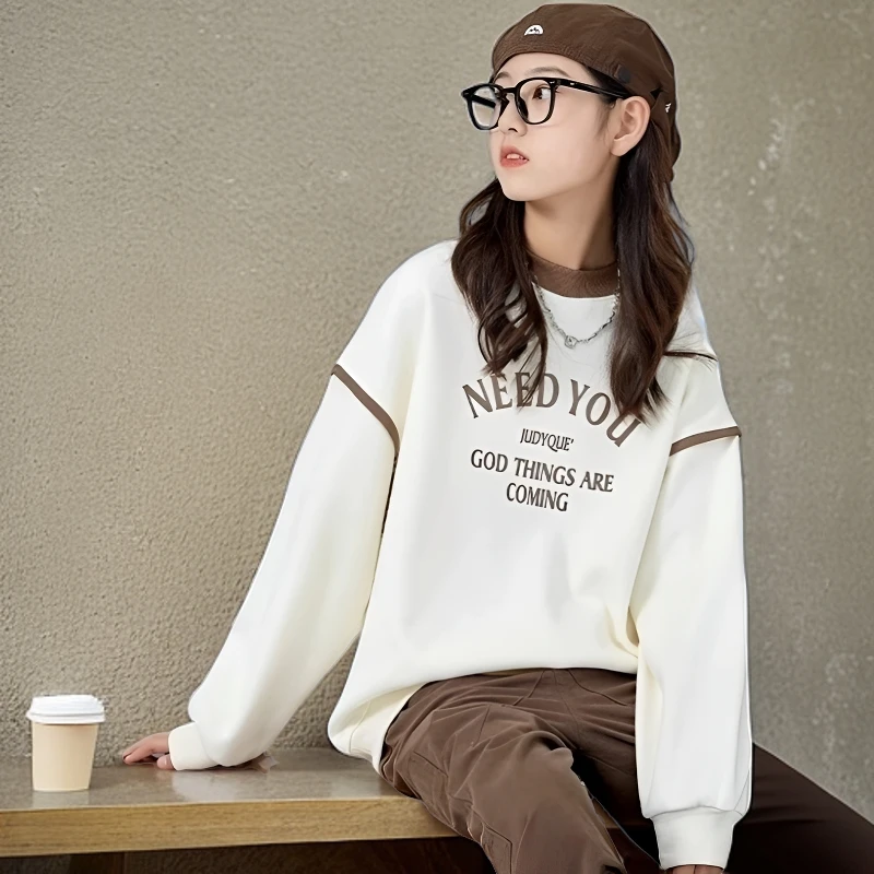 女童洋气卫衣春秋新款外穿中大童上衣长袖时尚休闲女孩高端韩版潮