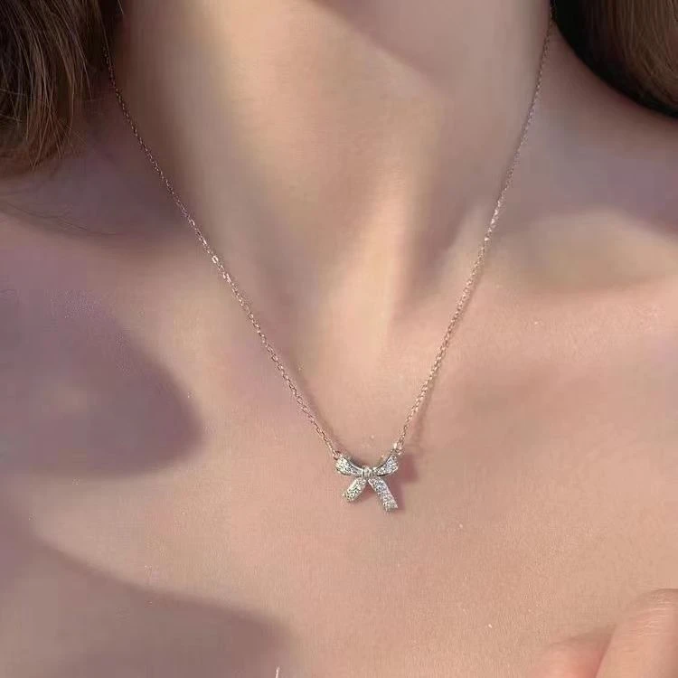 合金项链 蝴蝶结项链